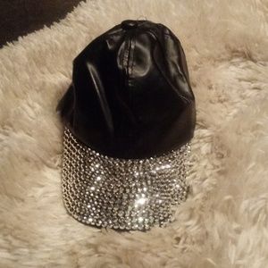 Cute leather like Bling hat